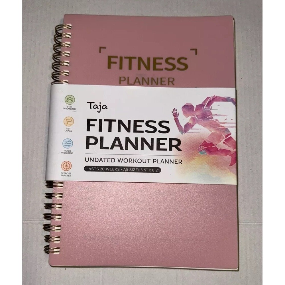 Fitness Workout Journal for Women & Men, A5(5.5" x‎ 8.2") Log a.Pink